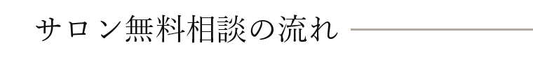 サロン無料相談の流れ